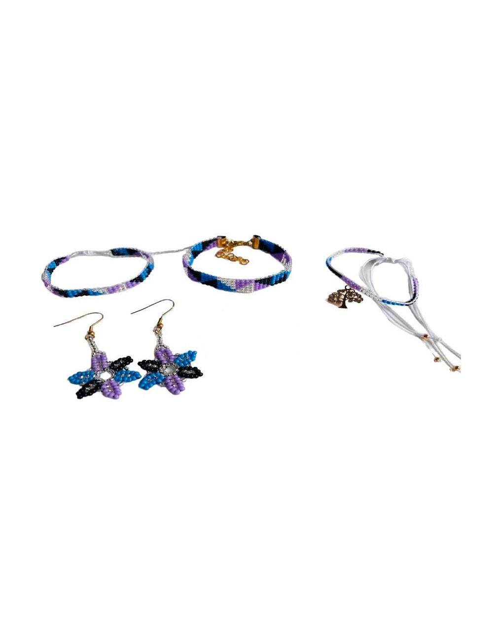 Set de pulseras con aretes