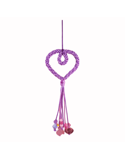 Llavero corazón macramé