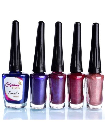 Combo esmaltes nacarados vibrantes