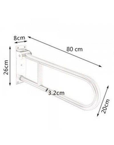 Baranda En Acero Inoxidable Abatible De Baño Para Discapacitados