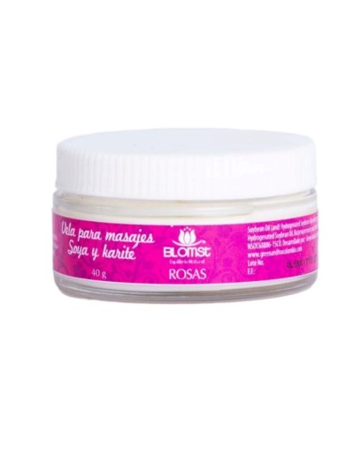 Vela Para Masajes Soya Karité Rosas