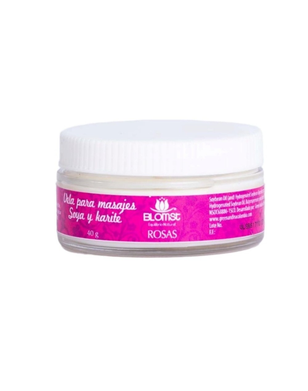 Vela Para Masajes Soya Karité Rosas