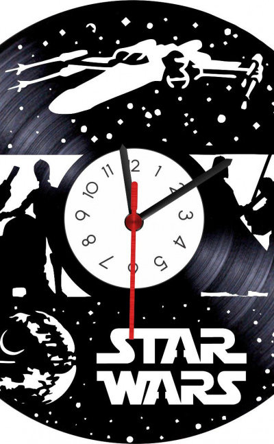 Reloj en vinilo LP Guerra de las Galaxias/ vinyl clock Star Wars