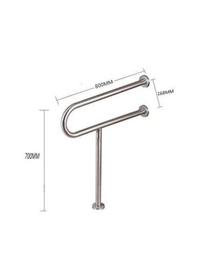 Baranda En Acero Inoxidable Con Refuerzo Vertical  Baño