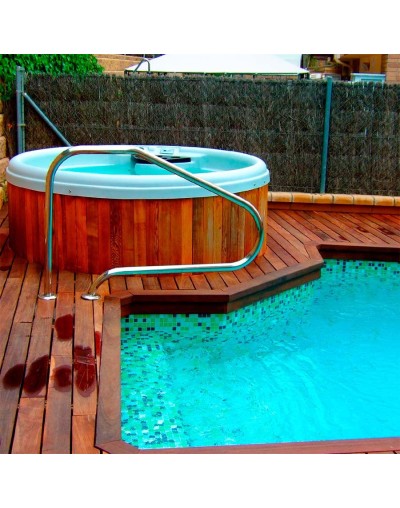 Baranda en acero inoxidable para exterior de piscinas