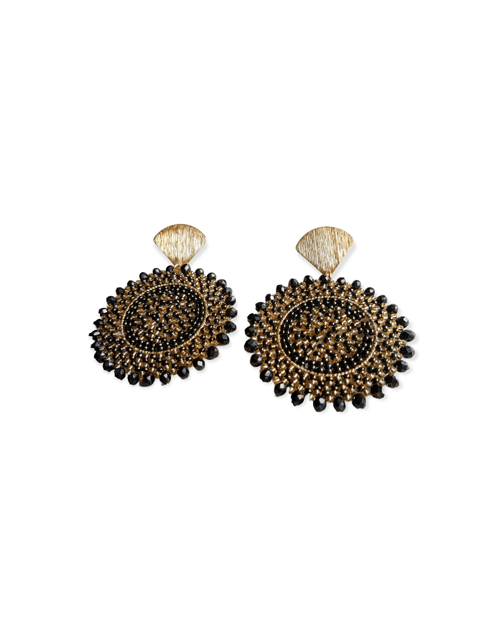 Aretes tejidos en mostacilla