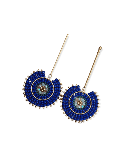 Aretes tejidos en mostacilla