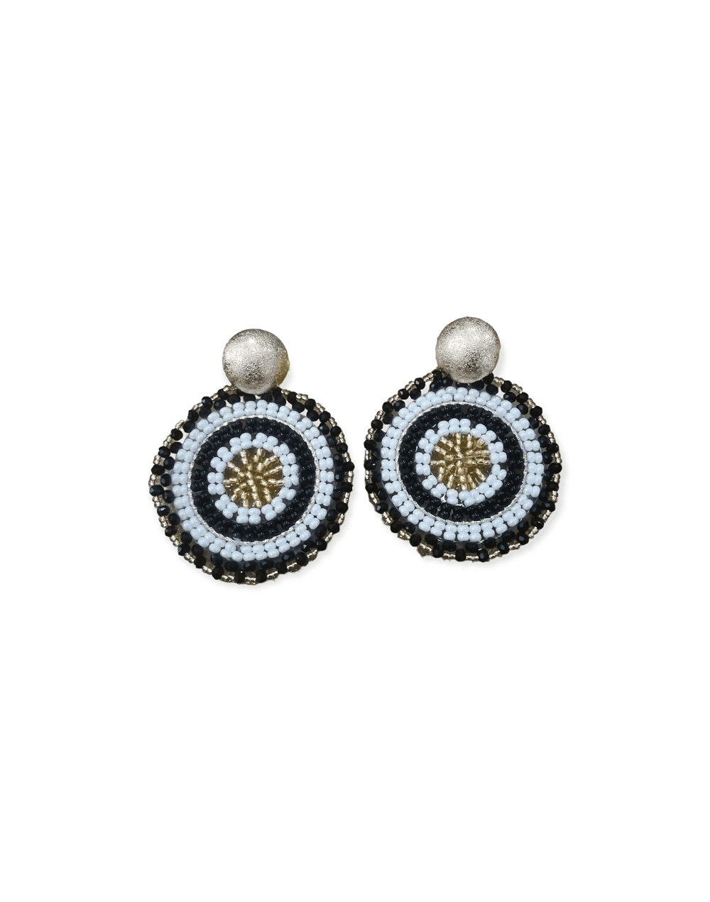 Aretes tejidos en mostacilla