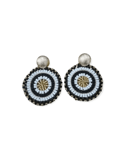 Aretes tejidos en mostacilla