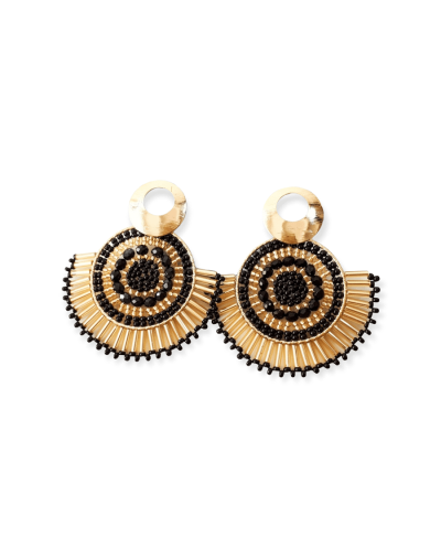 Aretes tejidos en mostacilla