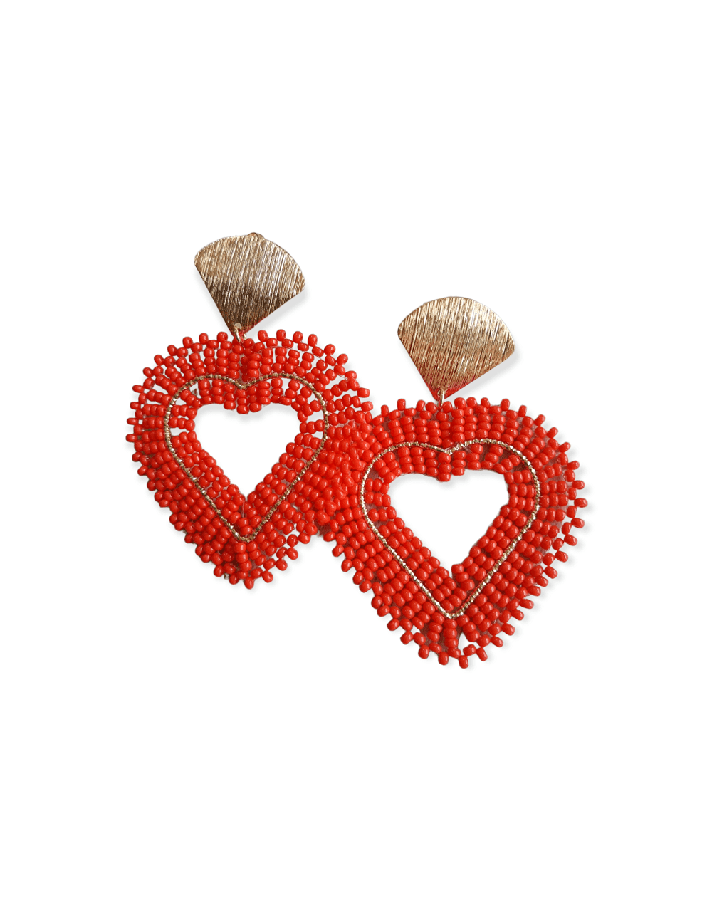 Aretes tejidos en mostacilla