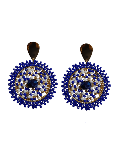 Aretes tejidos en mostacilla