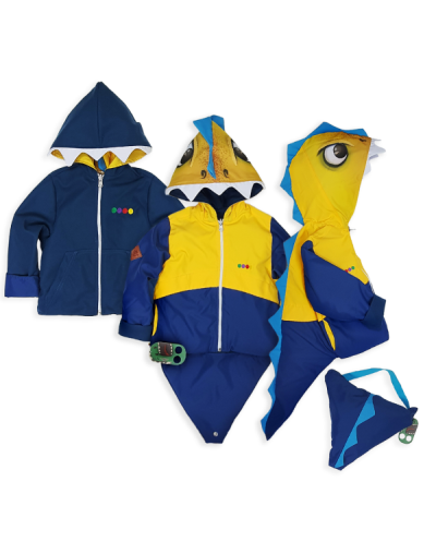 Chaqueta impermeable chami plus azul