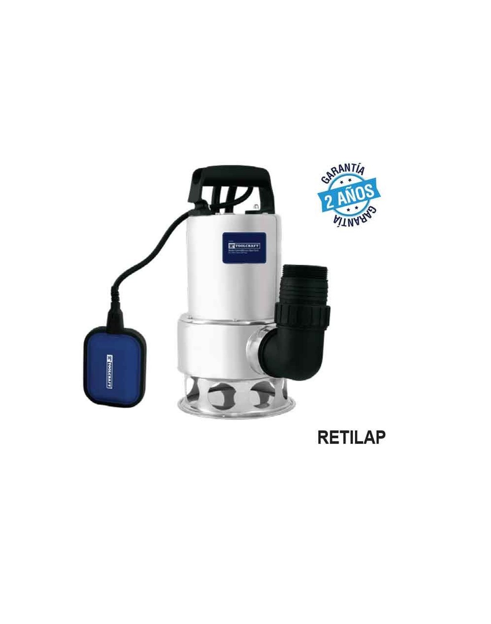 Bomba sumergible tc4575 acero inoxidable agua sucia 112