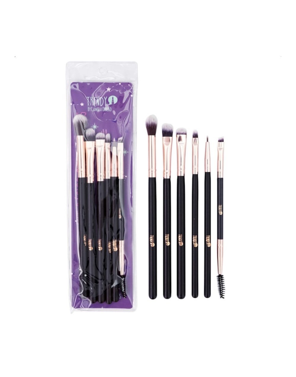 Kit de brochas para ojos x 6 trendy