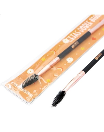 Brocha doble para cejas trendy