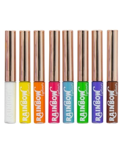 Kit X 8 Delineadores Matte Coloridos Rainbow Trendy