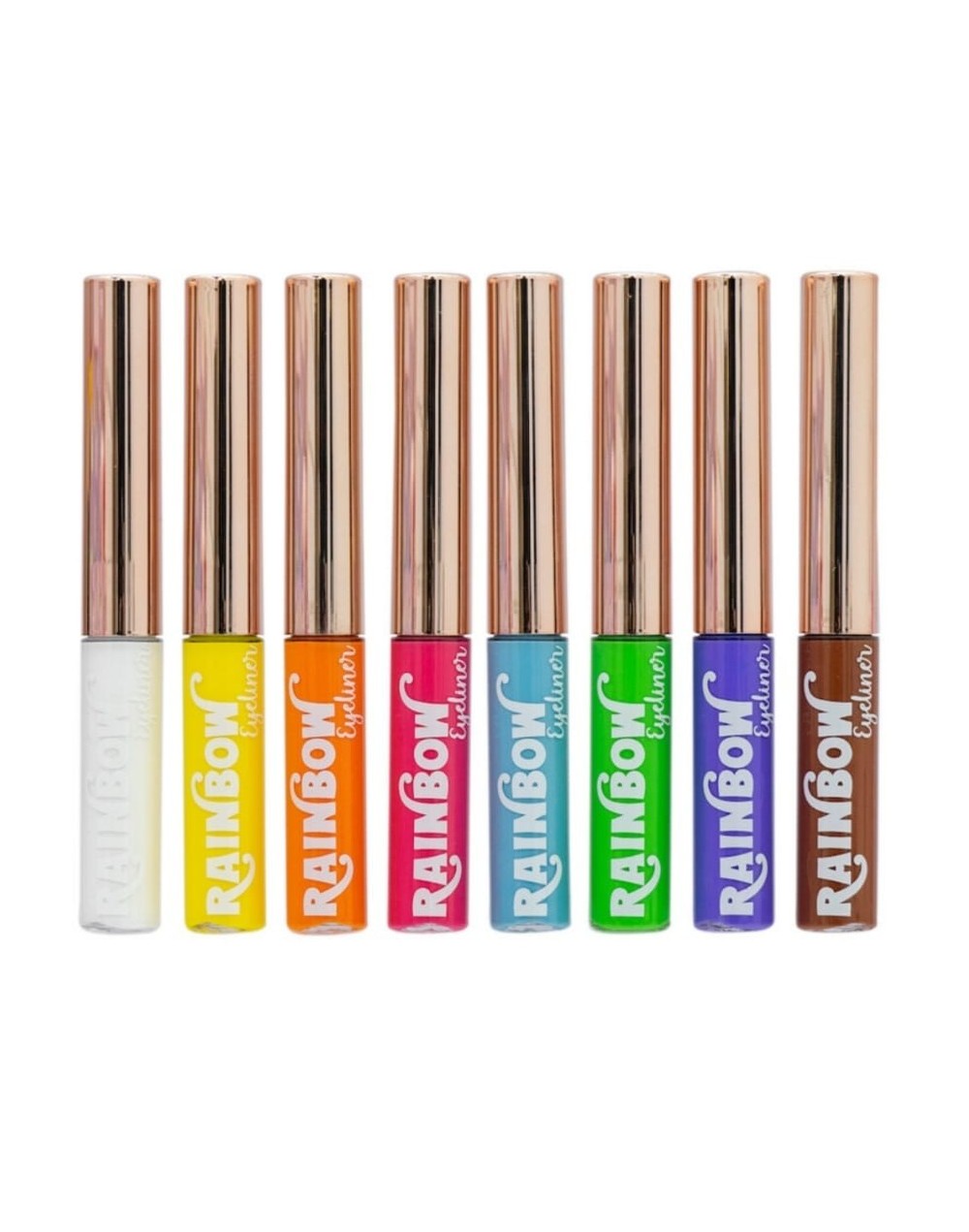 Kit X 8 Delineadores Matte Coloridos Rainbow Trendy