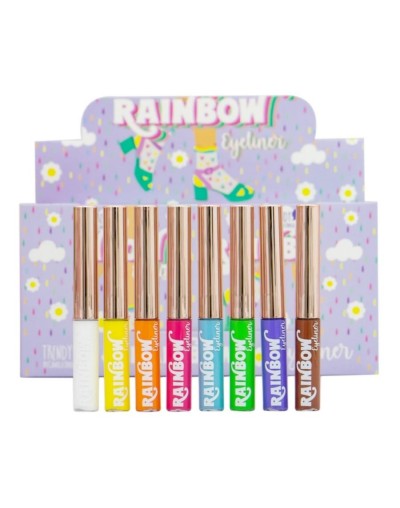 Kit X 8 Delineadores Matte Coloridos Rainbow Trendy
