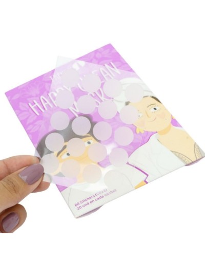 Sobre mascarilla stickers para acné happy clean trendy