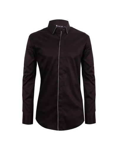 Camisa clásica con cubre botón