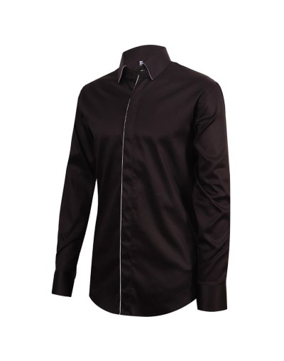 Camisa clásica con cubre botón