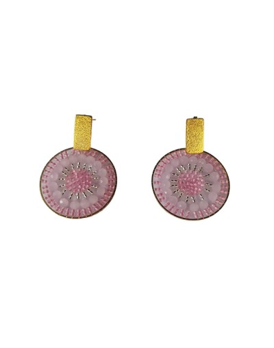 Aretes maxi rosados