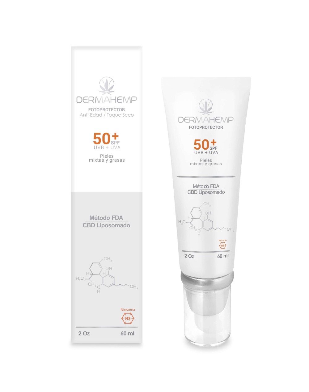 Protector solar de cannabis con filtro UVBUVA 60ml
