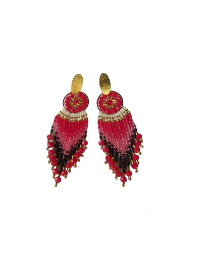 Aretes medusa rojos