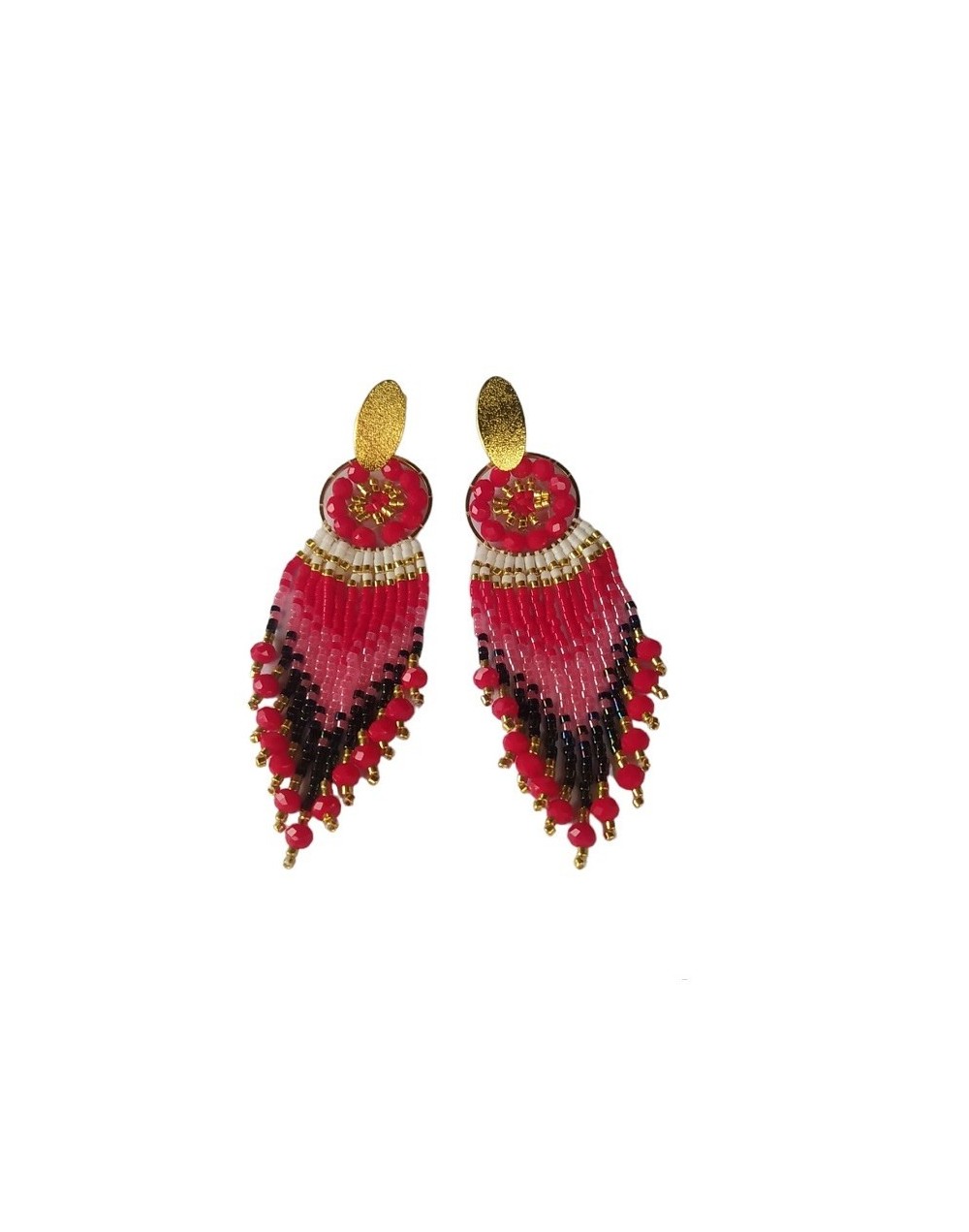 Aretes medusa rojos