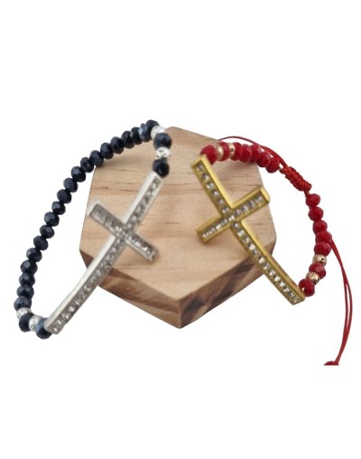 Pulsera cruz circones fantasìa