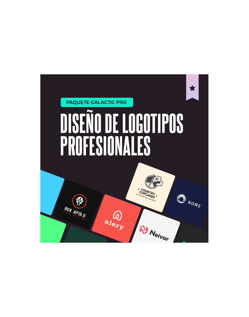 Diseño de logotipo exclusivo (marca - branding) galactic pro