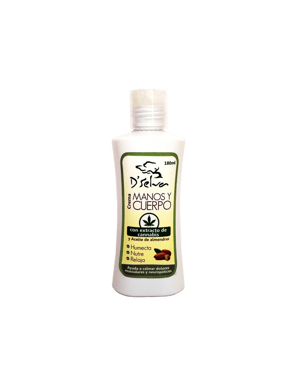 Crema para cuerpo y manos de cannabis 180ml