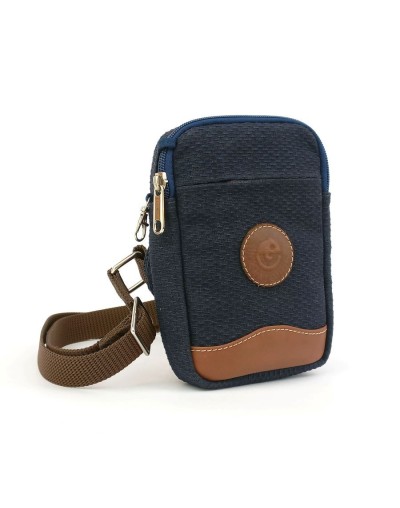 Bolso tipo manos libres portacelular azul