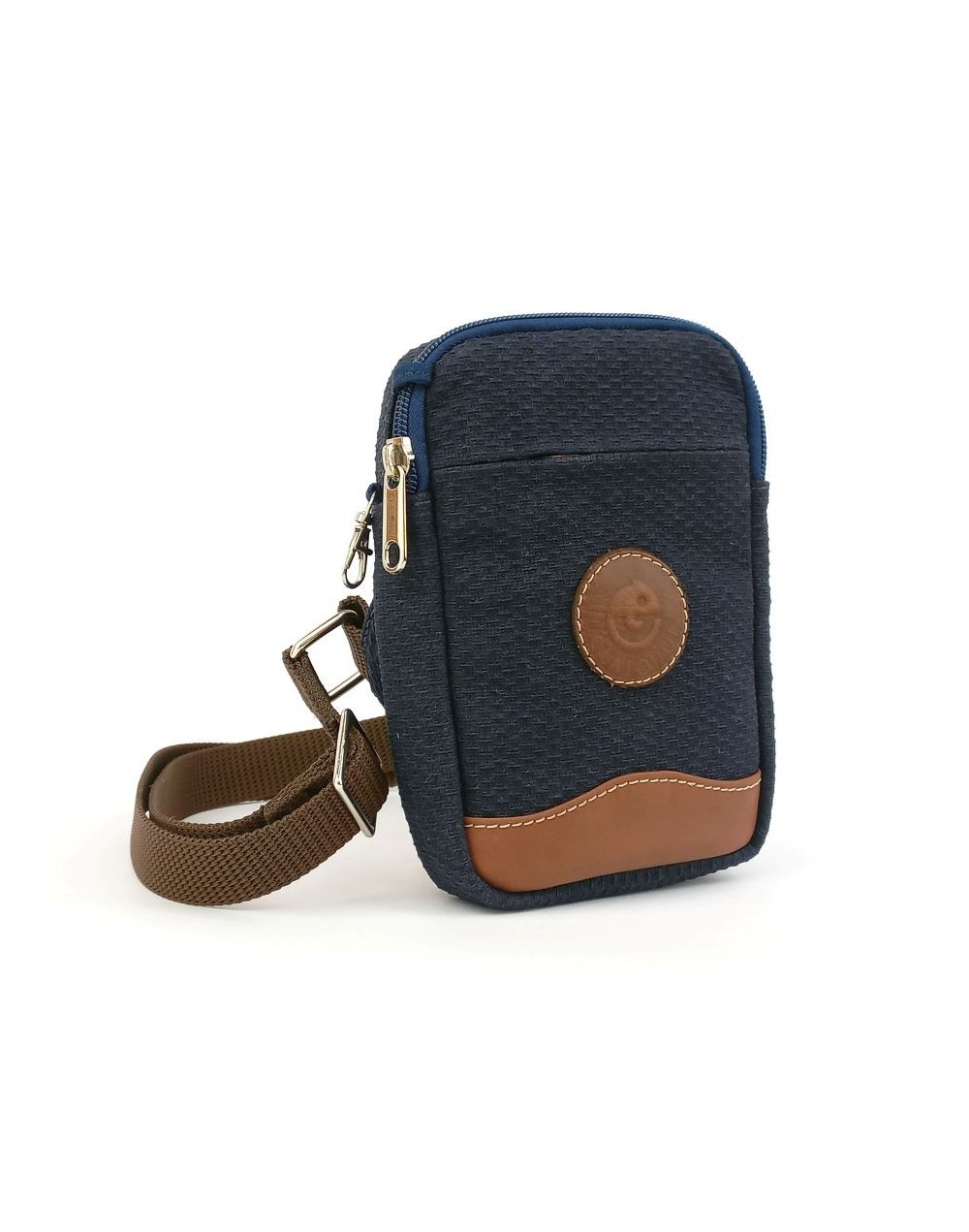 Bolso tipo manos libres portacelular azul