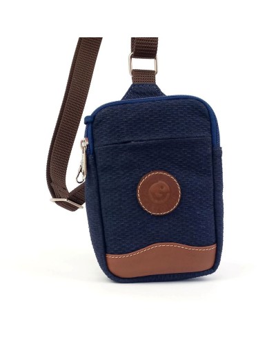 Bolso tipo manos libres portacelular azul