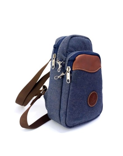 Riñonera manos libre para tablet 8” azul jean