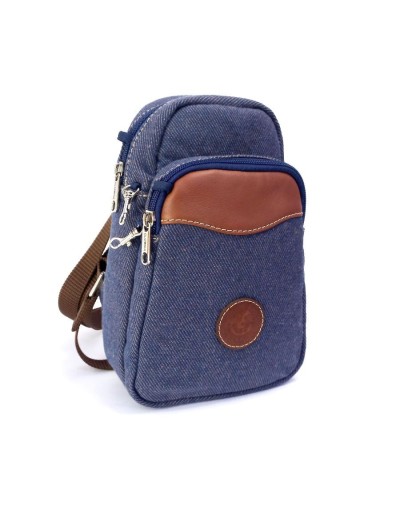 Riñonera manos libre para tablet 8” azul jean