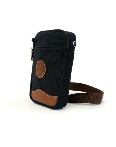Bolso tipo manos libres portacelular negro