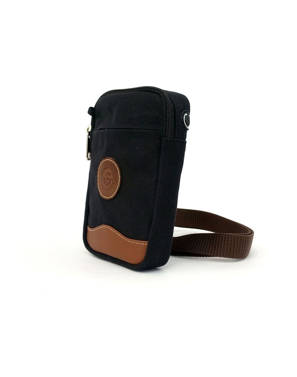 Bolso tipo manos libres portacelular negro