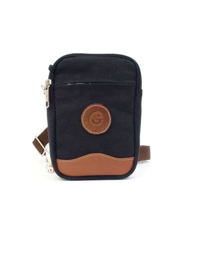 Bolso tipo manos libres portacelular negro