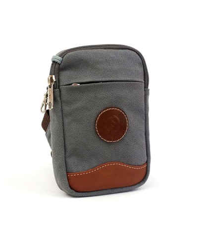 Bolso tipo manos libres portacelular gris