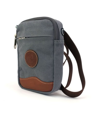 Bolso tipo manos libres portacelular gris