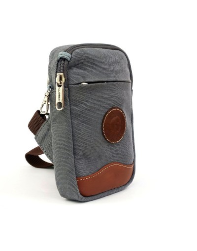 Bolso tipo manos libres portacelular gris