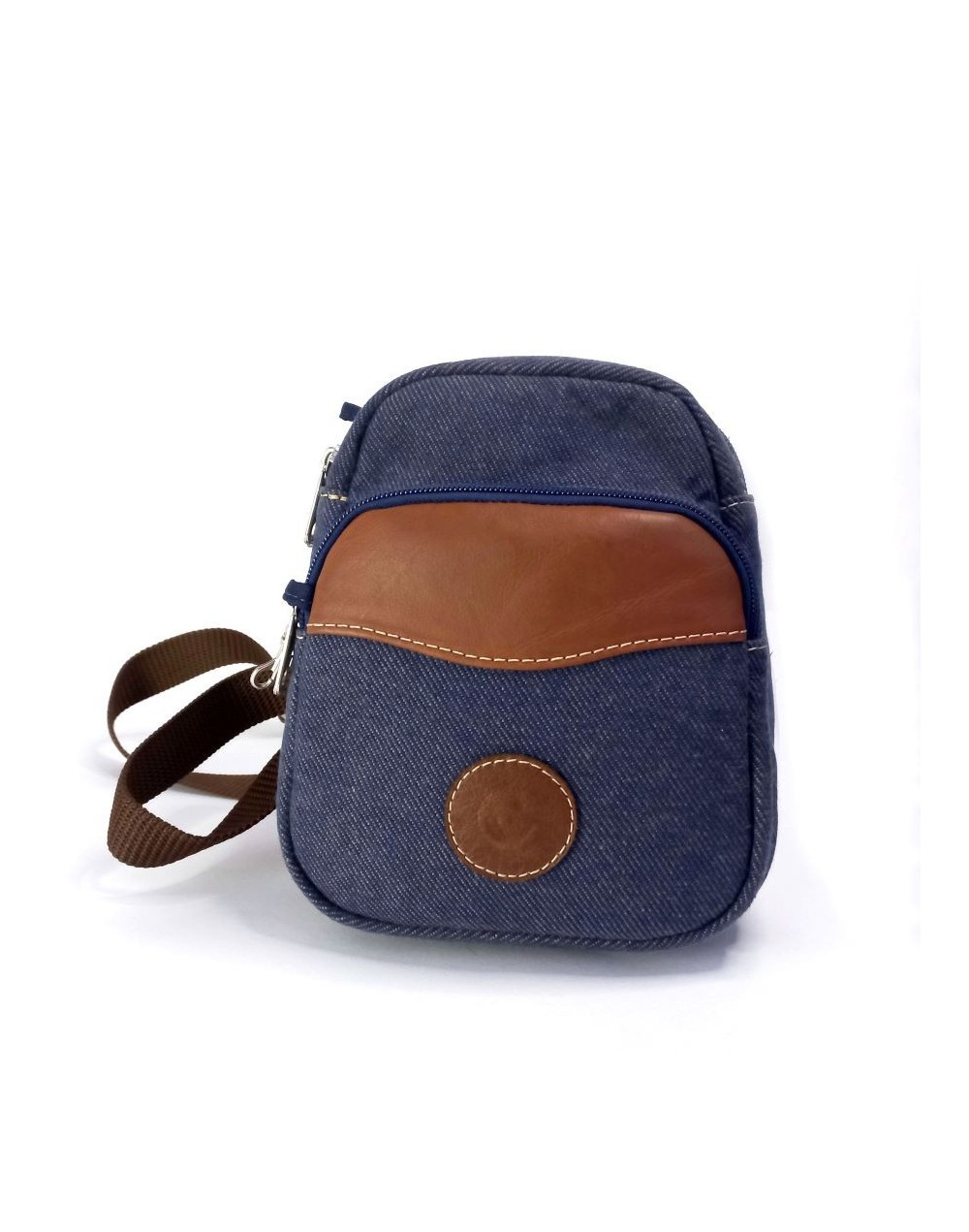 Riñonera mini azul tipo jean