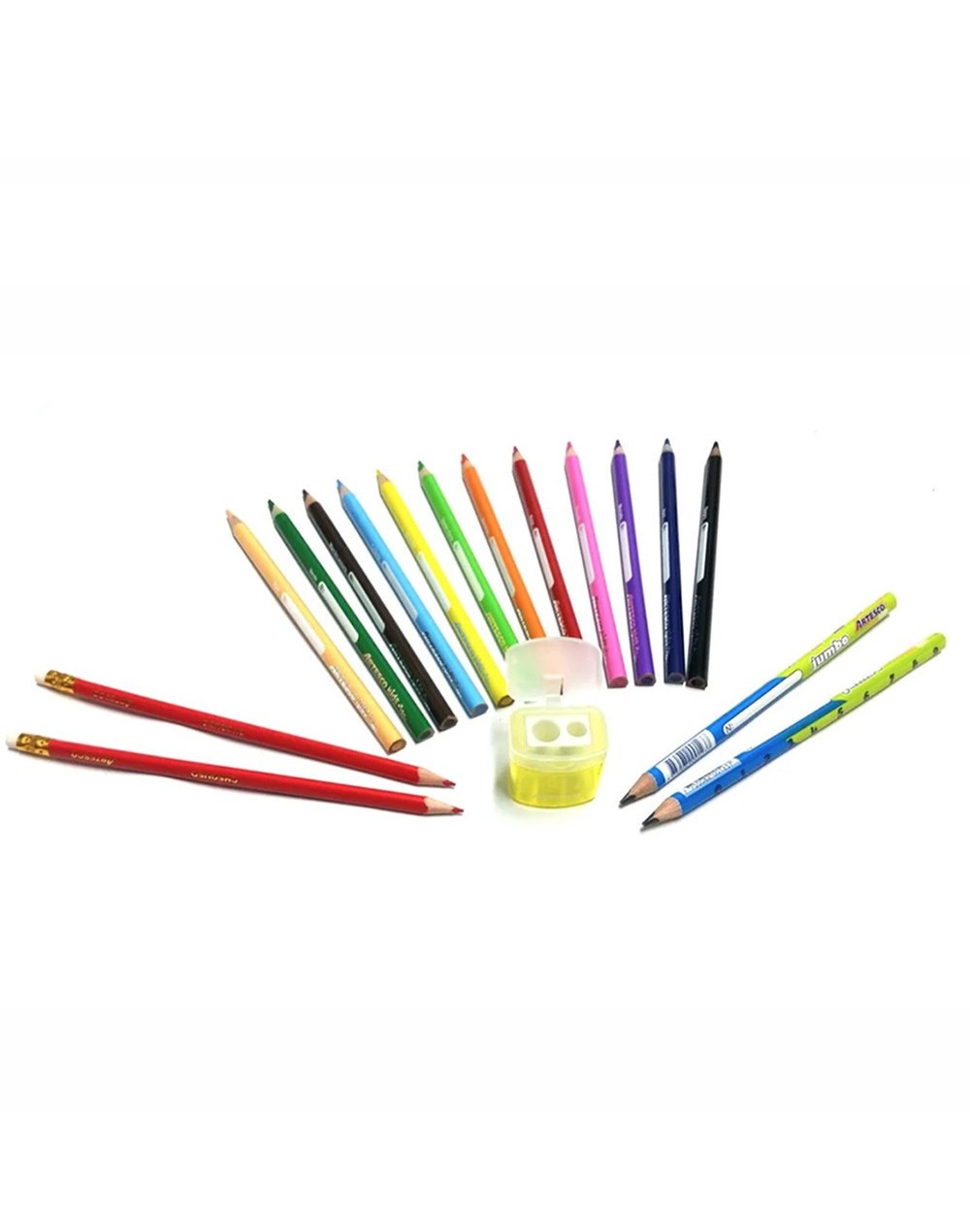EC01  Kit Colores Jumbox12  2 Lápices Jumbo2 Lápices RojosSacapunta doble