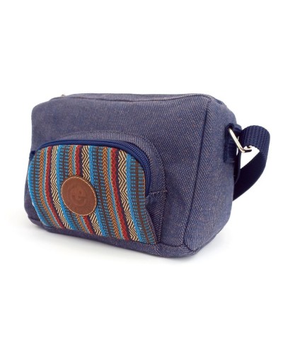 Cross body azul tipo jean tikuna