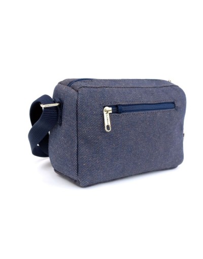 Cross body azul tipo jean tikuna