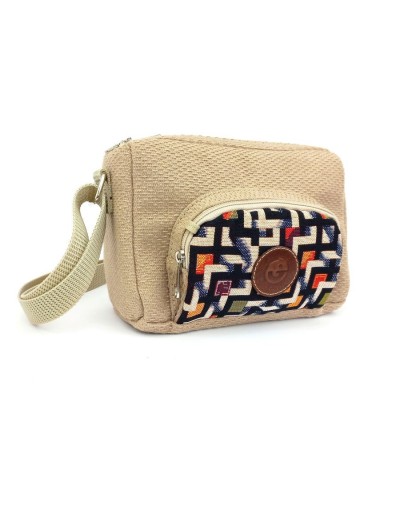Cross body beige laberintos