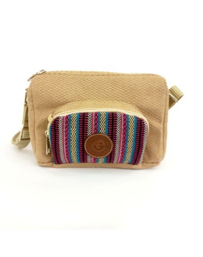 Cross body beige tikuna